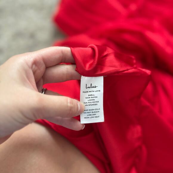 Lulus Seek Your Sunshine Red Tie-Strap Cutout Tiered Maxi Dress M Vacation - Picture 7 of 13